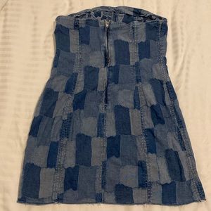 Denim Tube Bodycon Dress